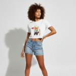 Tshirt de Algodón Croptop Osos - Imagen 9