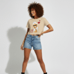 Tshirt de Algodón Croptop Osos - Imagen 12