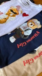 Tshirt de Algodón Croptop Osos - Imagen 4