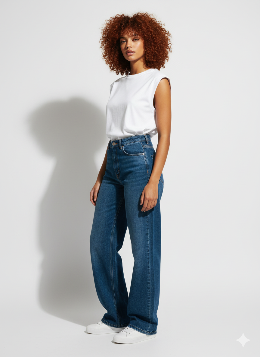 MUSCULOSA BLANCA UNICOLOR Tshirt de Algod贸n Muscle Cuello de Colores Unicolor - Imagen 1